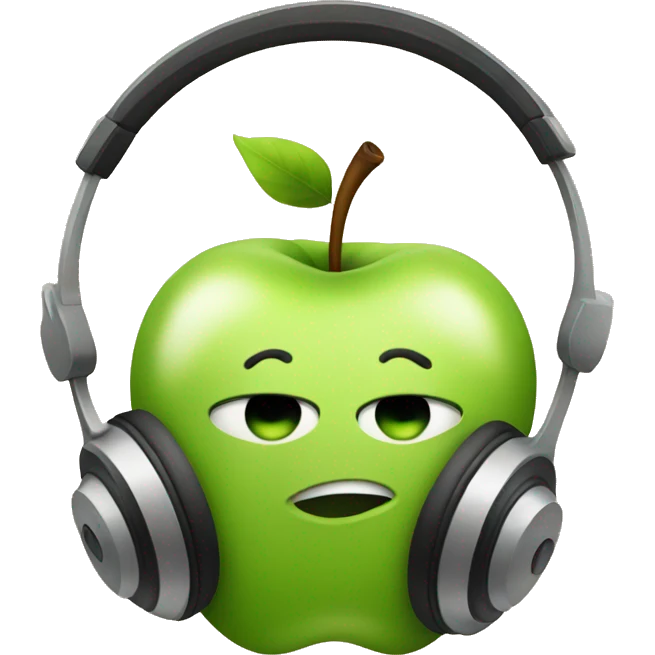 Apple listening to music emoji