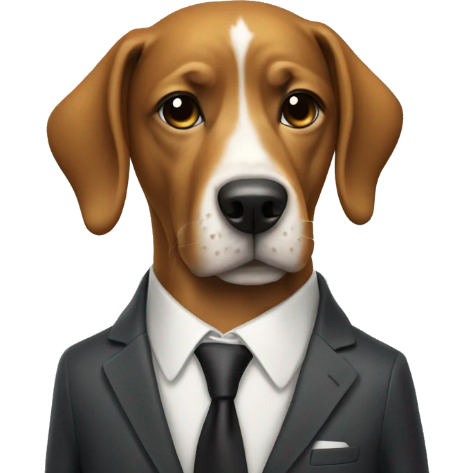 dog with a suit on emoji