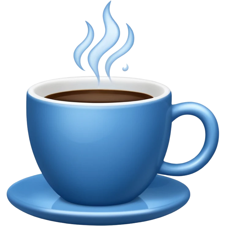 hot blue coffe cup emoji