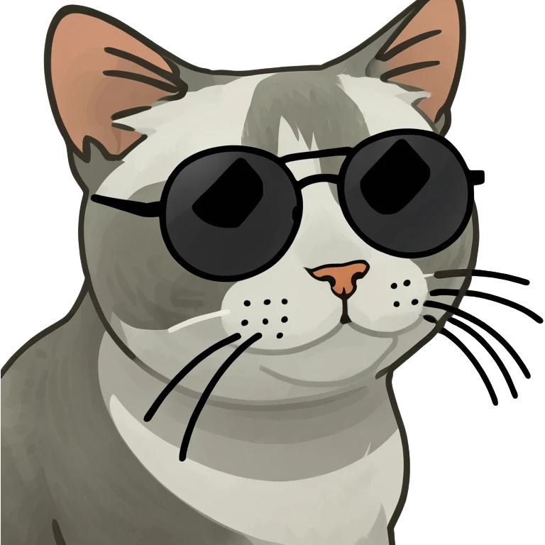 cat with round sunglasses emoji