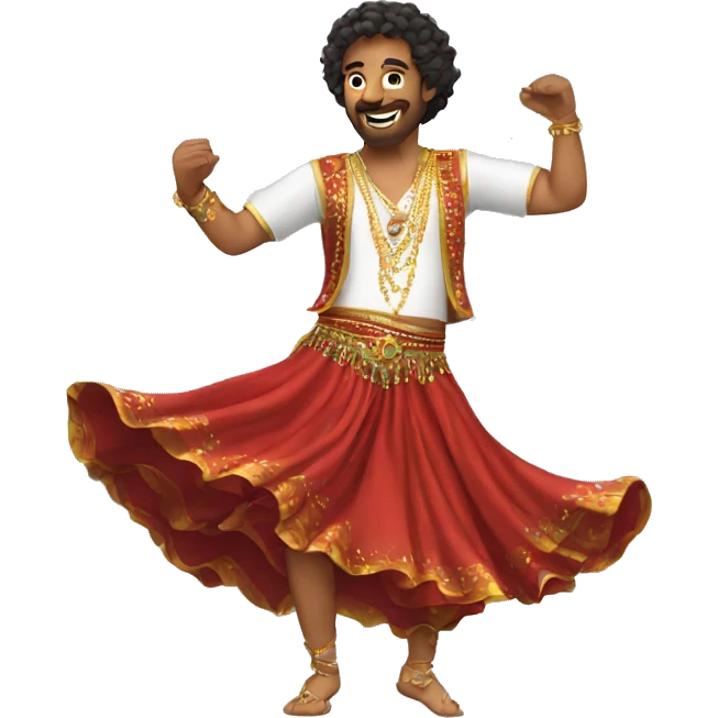 welsh man belly dancing emoji