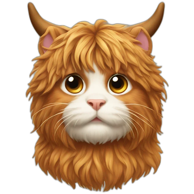 a highland cow cat emoji