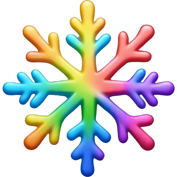 Rainbow snow flake  emoji
