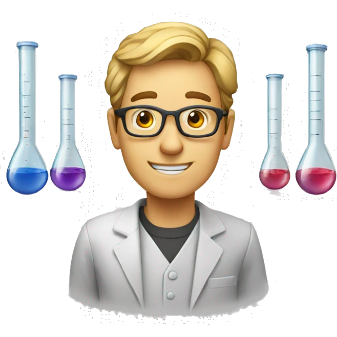 science guy with essay tubes emoji