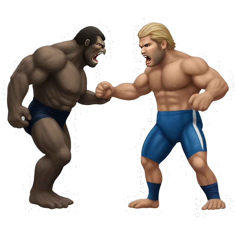 Ronnie cole man and jay cutler wrestling like king kong vs godzilla emoji