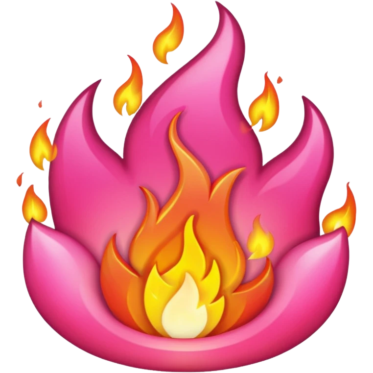 Very pink fire emoji