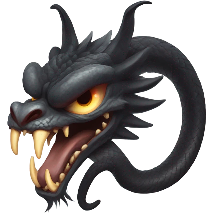garuda snake demon who resembles a baphomet cat creature with fangs emoji