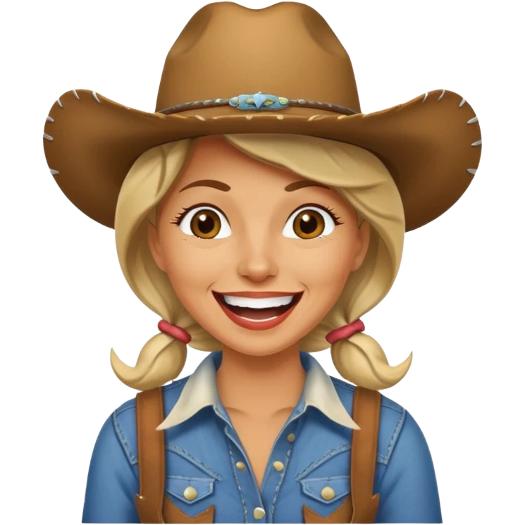 Drunk cowgirl emoji