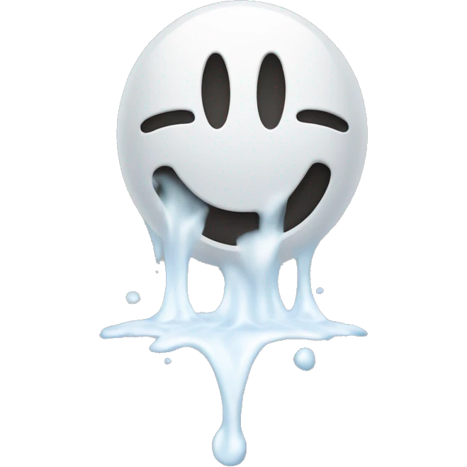 white splash on a emoji emoji