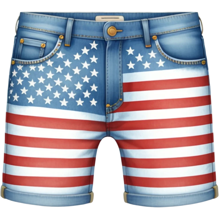 American flag Jean shorts emoji