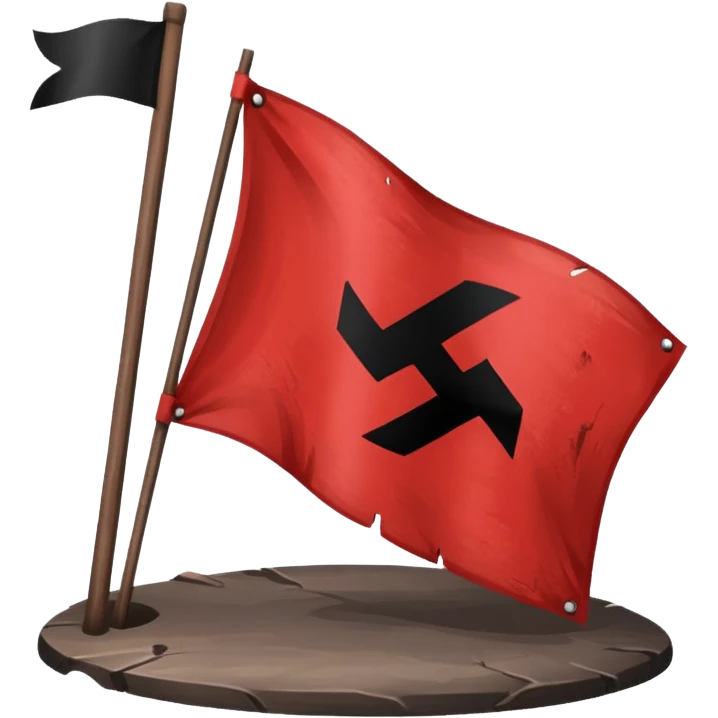 Hazme un emoji de la bandera nazi  con el real logo nazi bandera roja emoji