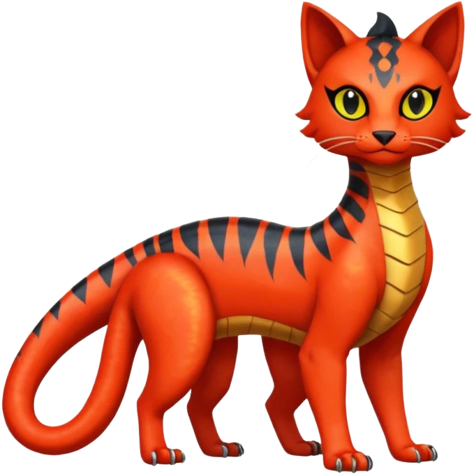 Salandit-Litten-Bastet-Fakémon-hybrid-creature (full body)  emoji