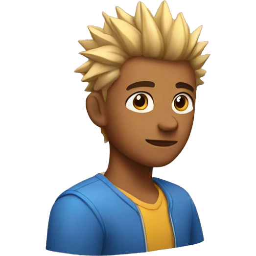 fair boy with spikes hair emoji