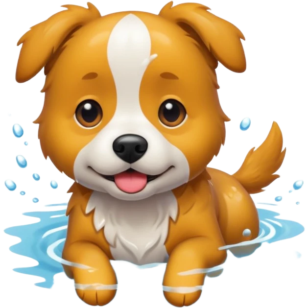 Dog swimming  emoji