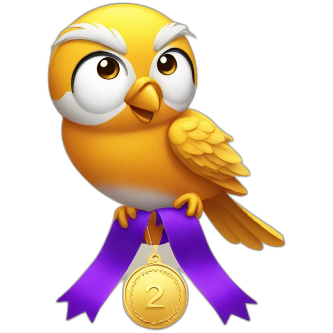 bird winning a medal emoji
