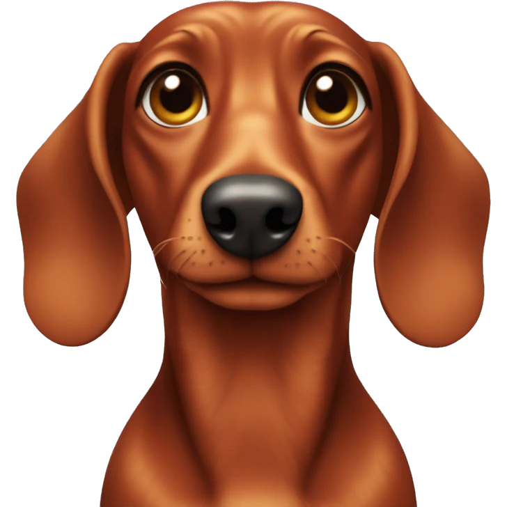 red dachshund emoji