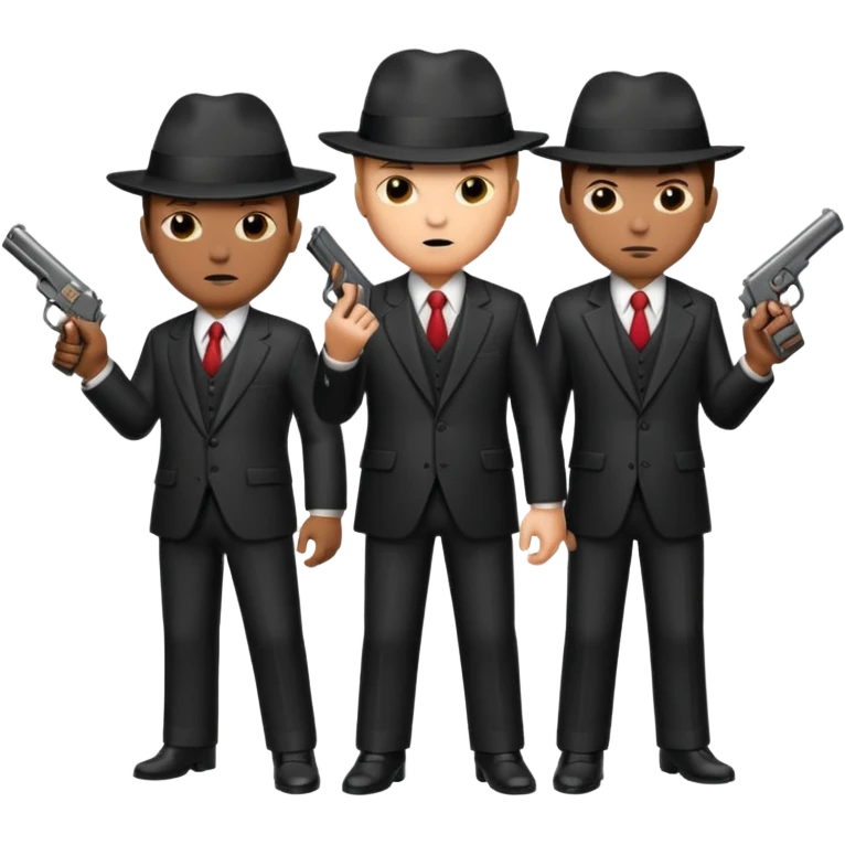 3 mafia members guns emoji
