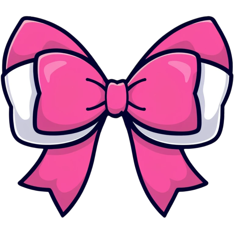 pink glitter bow emoji