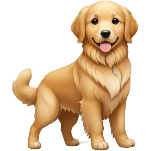Rich dog standing by a mansion emoji