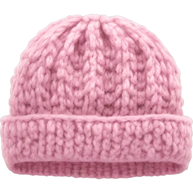 pastel pink realistic knitted hat emoji