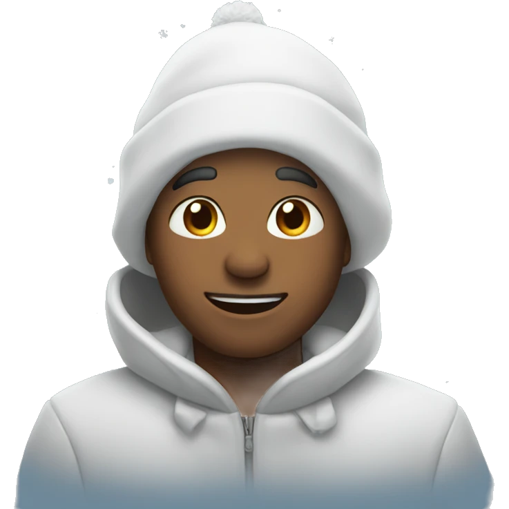 White snow shine emoji