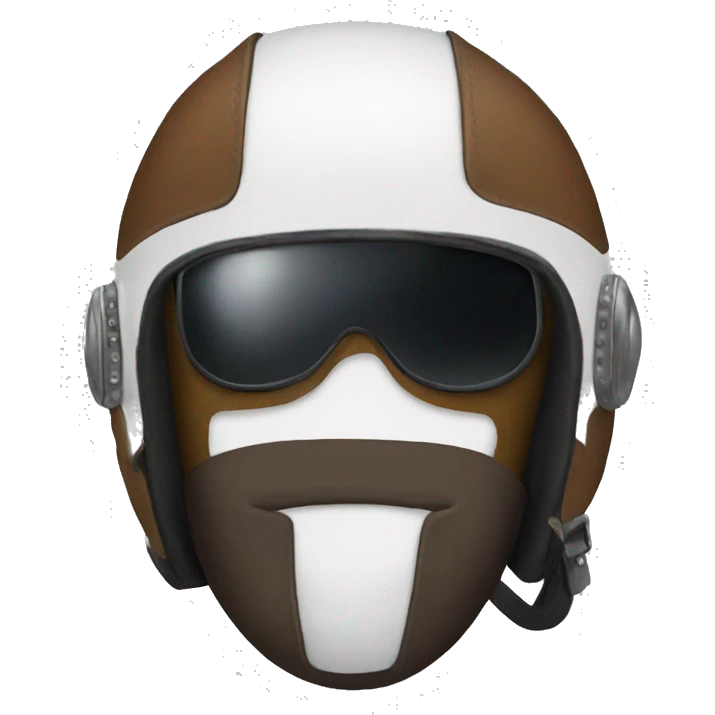leather pilot-style helmet emoji