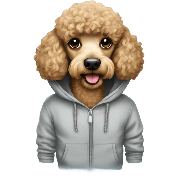 Poodle with hoody emoji