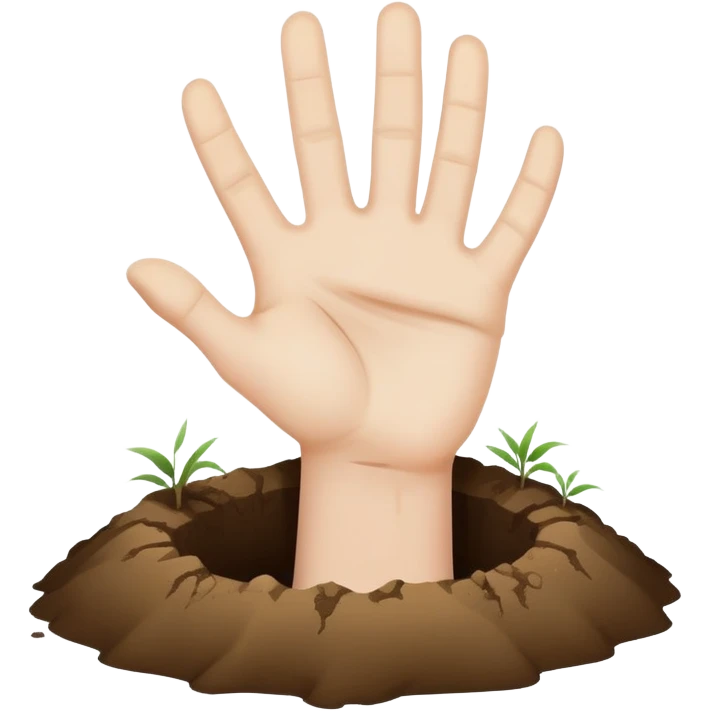 Hand in hole emoji