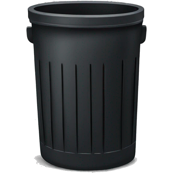 a black colored shirt in a trash can  emoji