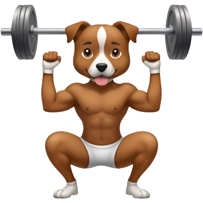 Perro haciendo sebtadilla emoji