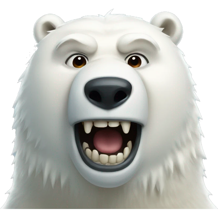 monster polar bear teeth emoji
