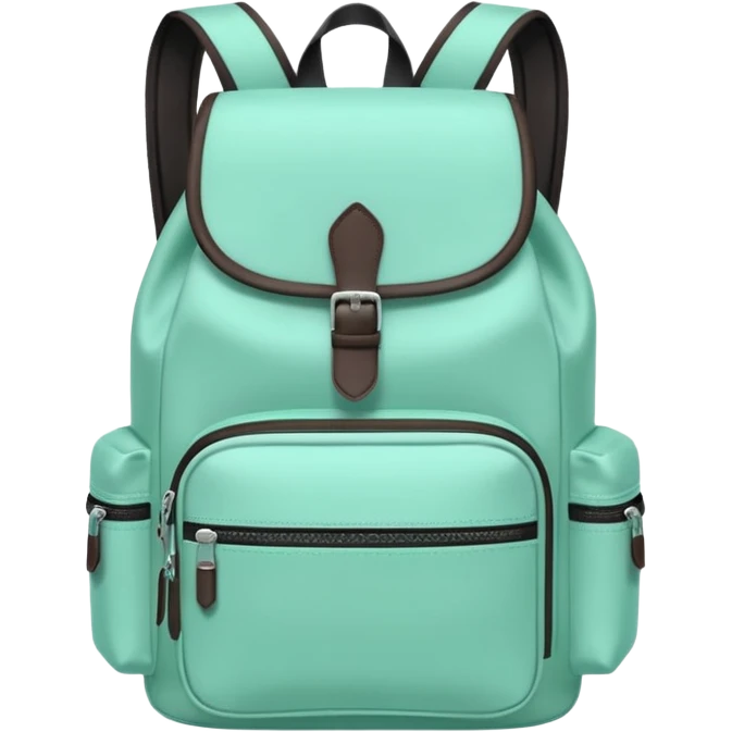 mint color backpack emoji