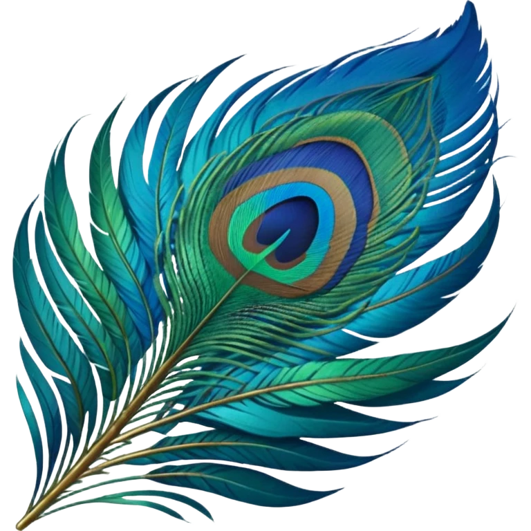 Peacock feather emoji