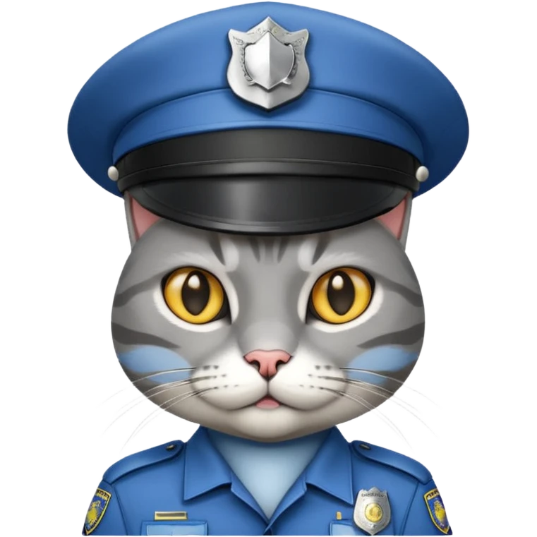 grey cat police emoji