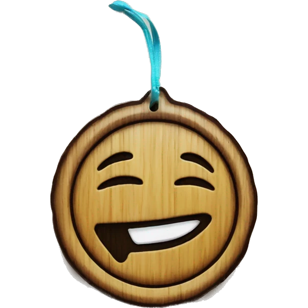 Car freshener, wood piece emoji