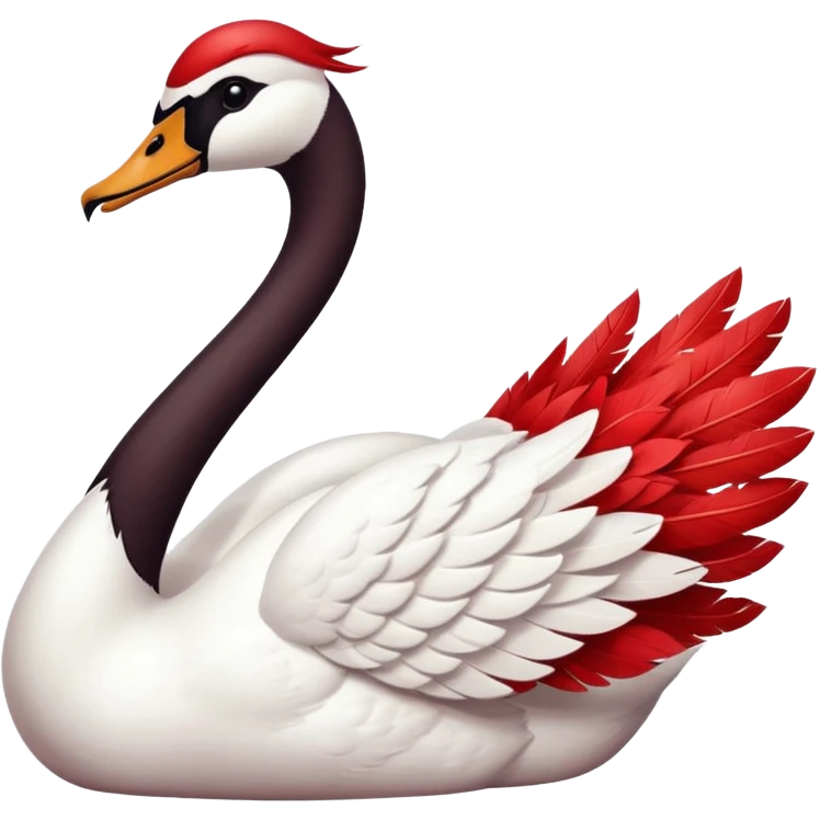 Swan in cherry red  emoji