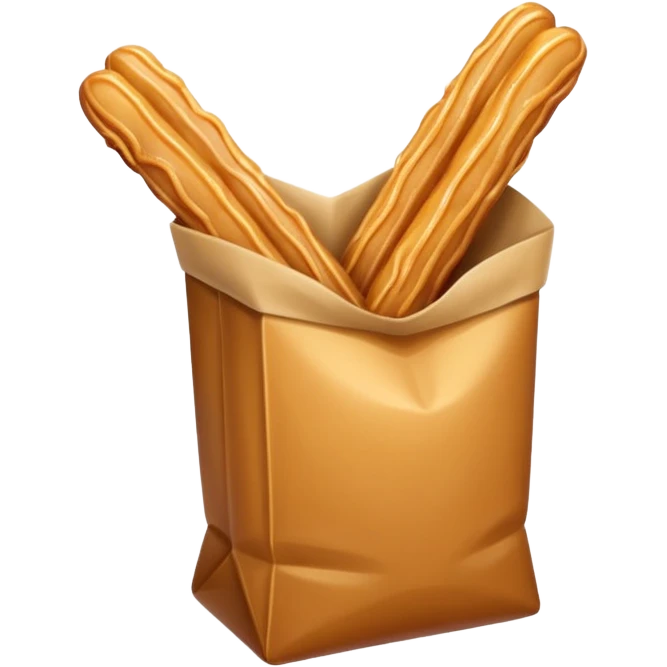 Des churros au caramel dans un sac en papier emoji