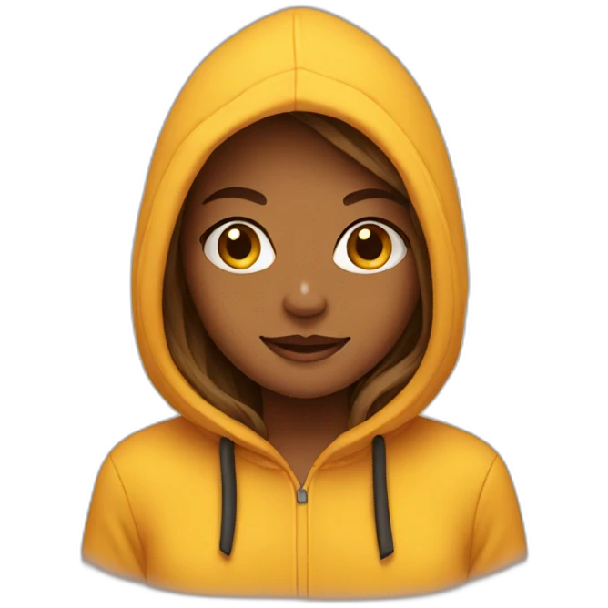 honey, girl in hoodie emoji