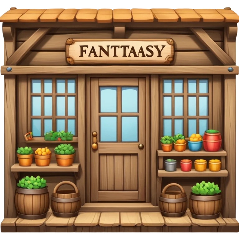 Simple fantasy shop, minimal details emoji