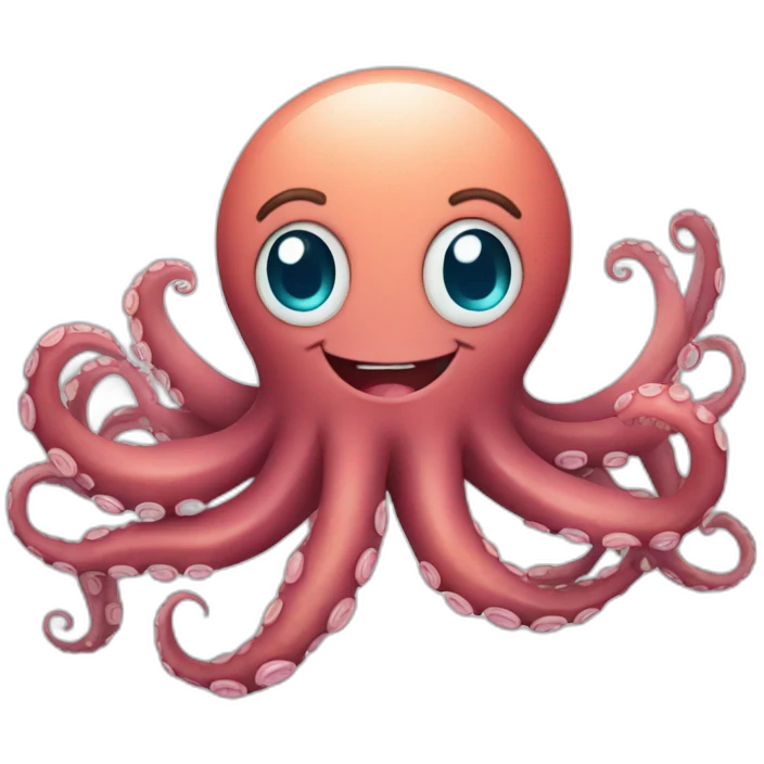 happy octopus emoji