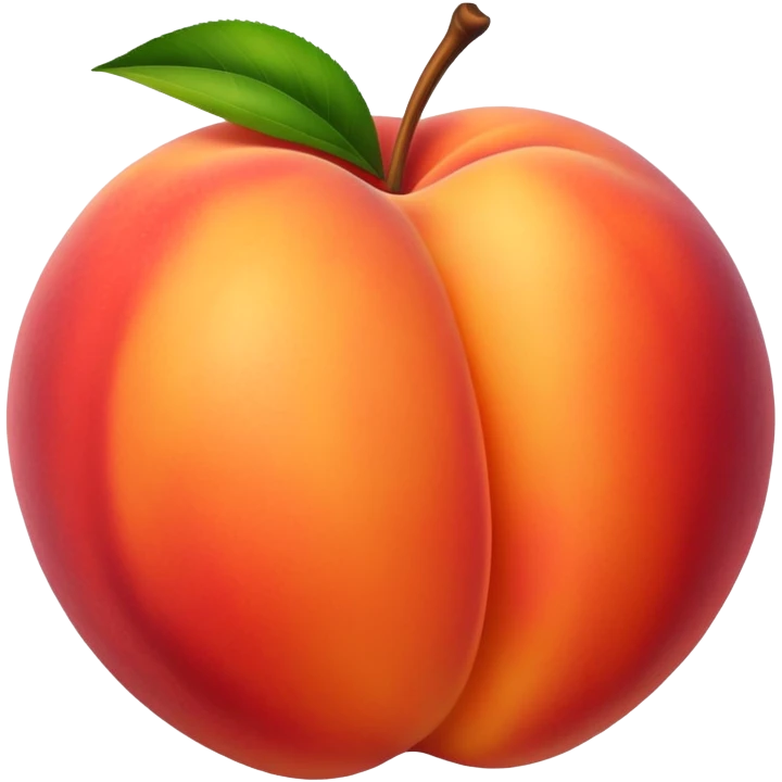 juicy ripe peach fruit emoji