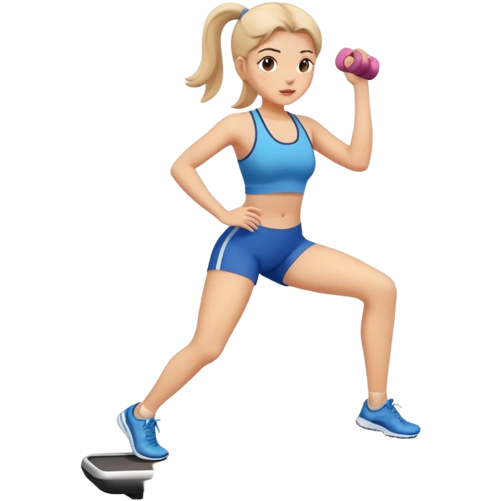 girl doing exercise emoji