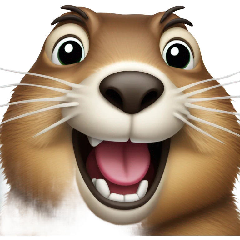 groundhog laughing emoji