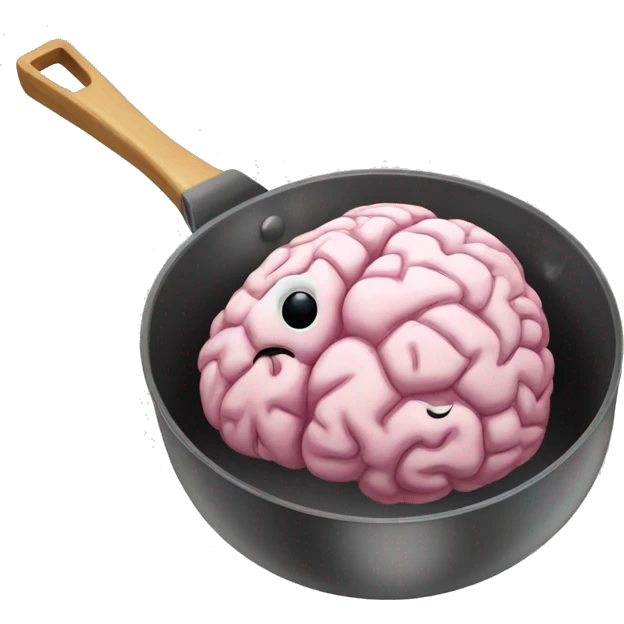 brain in a frying pan emoji