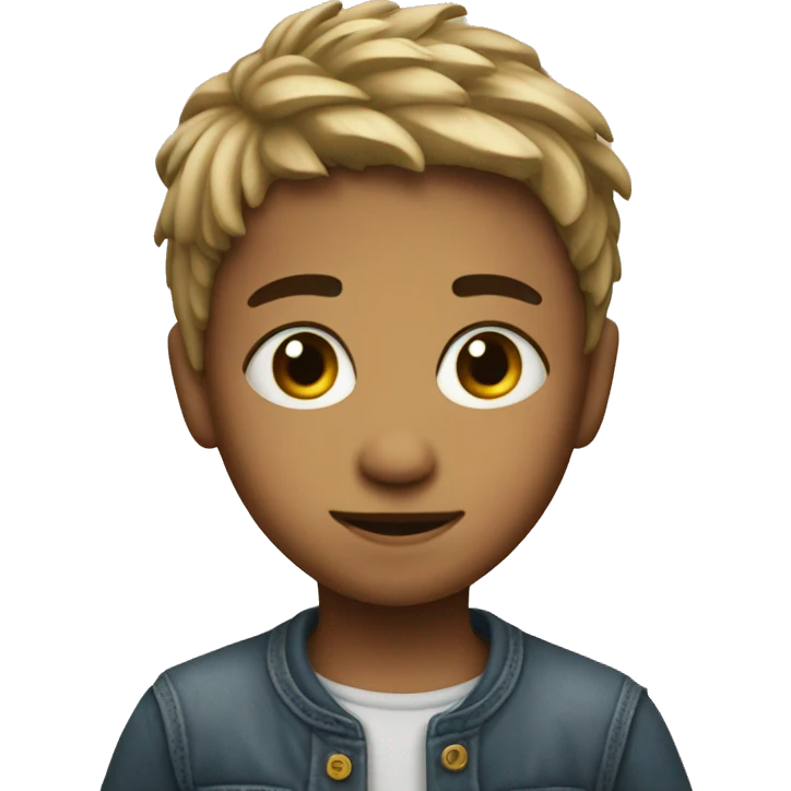 kid with textured crop emoji