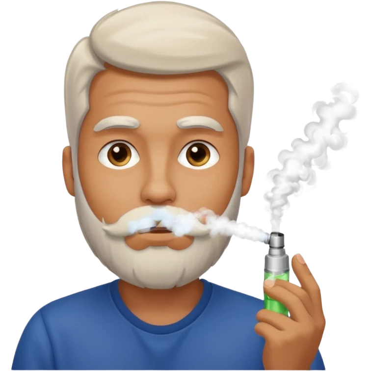 Man vaping emoji