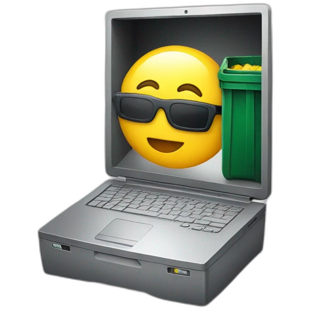 laptop in bin emoji