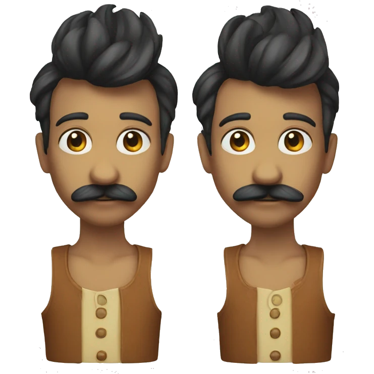 pinocchio with a mustache emoji
