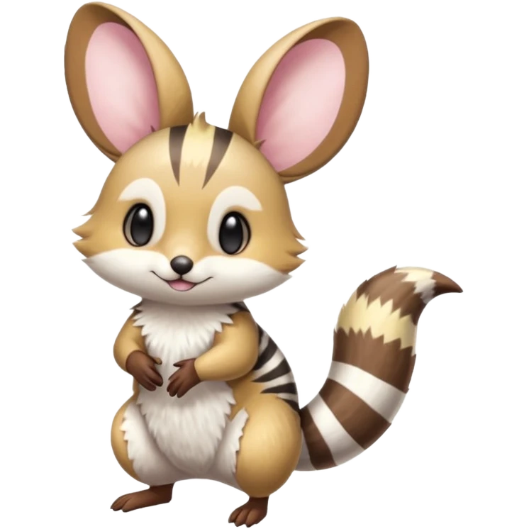 Tropical Exotic Minccino-Numbat-Pachirisu-Emolga-fusion  emoji