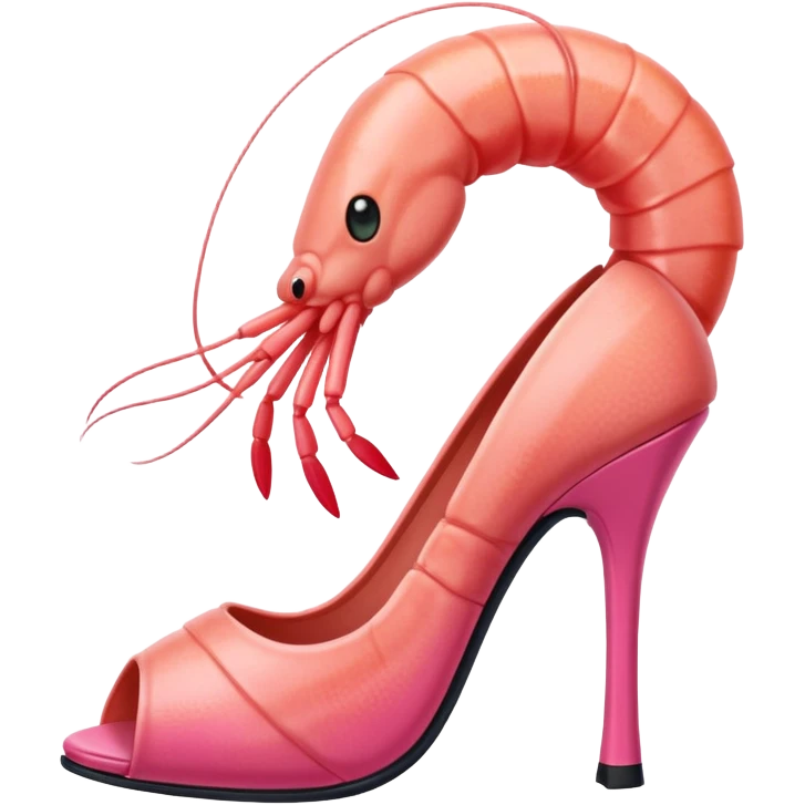 Shrimp wearing heels emoji